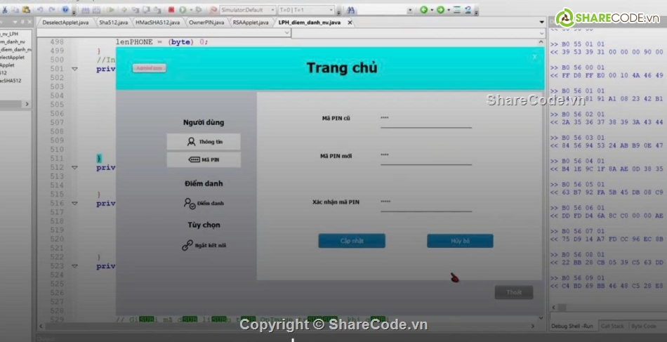 java swing,báo cáo,smart card,bảo mật,mã hóa
